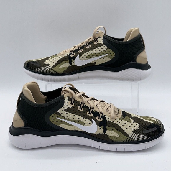 Nike Men's Size 11 Free RN 2018 GPX (AT9976 301) Running Trainer Sneaker Camo - Picture 2 of 6